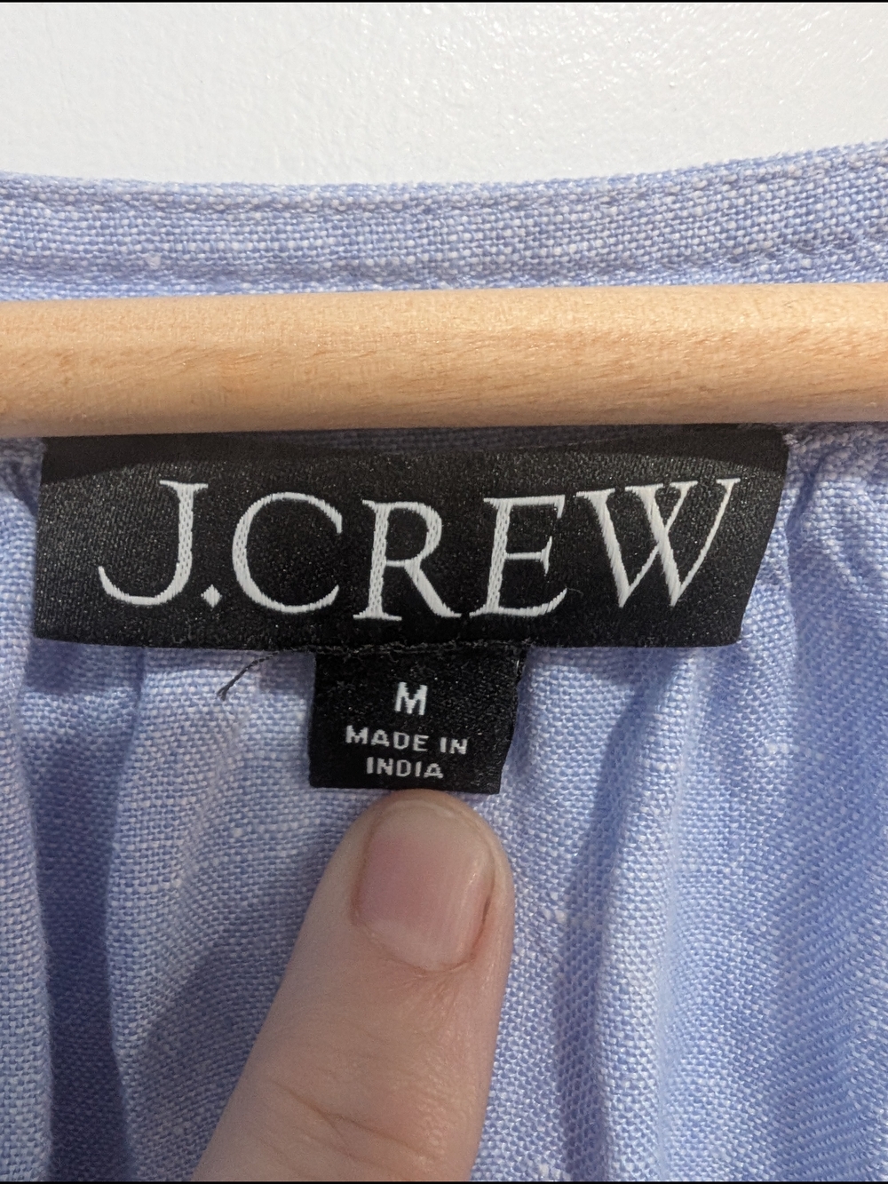 J. Crew Cabana Blue Long-Sleeve Linen Maxi Dress Pockets Medium *Missing Belt - Picture 2 of 8